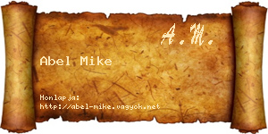 Abel Mike névjegykártya